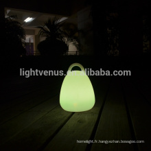 décoration moderne RVB couleur changeante poignée lanterne led lampes luminaire portatif lampe de table